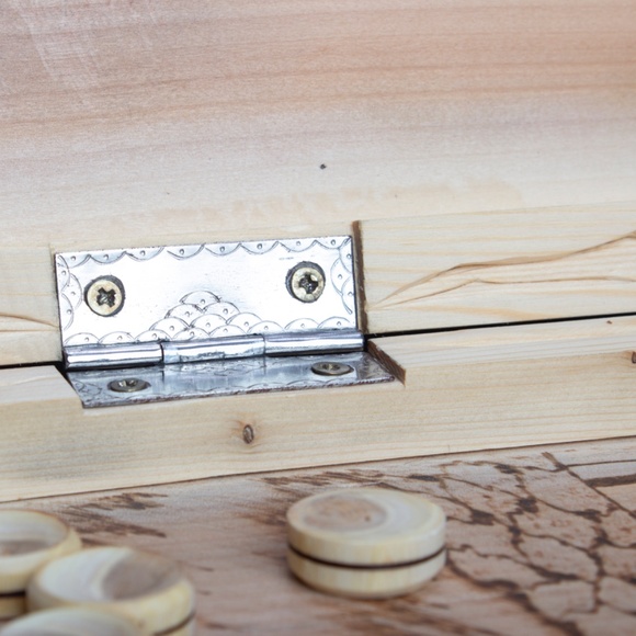 Handmade Wooden Backgammon Set | Hand Carved | Made in Ukraine | - Picture 5 of 11